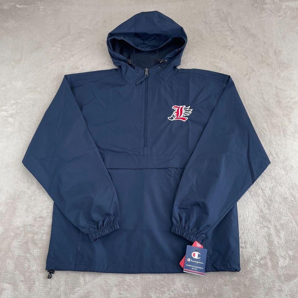 Champion UL Louisville‎ Cardinals Anorak Men Medium Navy Blue Windbreaker NWT